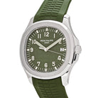 Luxury Watch Patek Philippe Aquanaut "Jumbo" White Gold Khaki Green 5168G-010 Wrist Aficionado