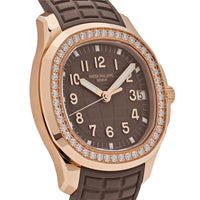 Thumbnail for Patek Philippe Aquanaut Rose Gold Brown Dial Diamond Bezel 5268/200R-010 Wrist Aficionado