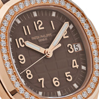 Thumbnail for Patek Philippe Aquanaut Rose Gold Brown Dial Diamond Bezel 5268/200R-010 Wrist Aficionado