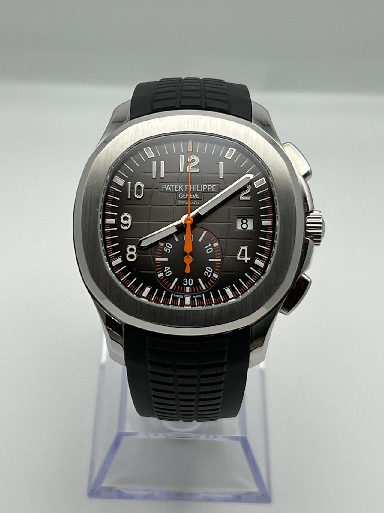 Patek Philippe Aquanaut 5968A 'Tiffany & Co.' Stainless Steel Black Dial Chronograph