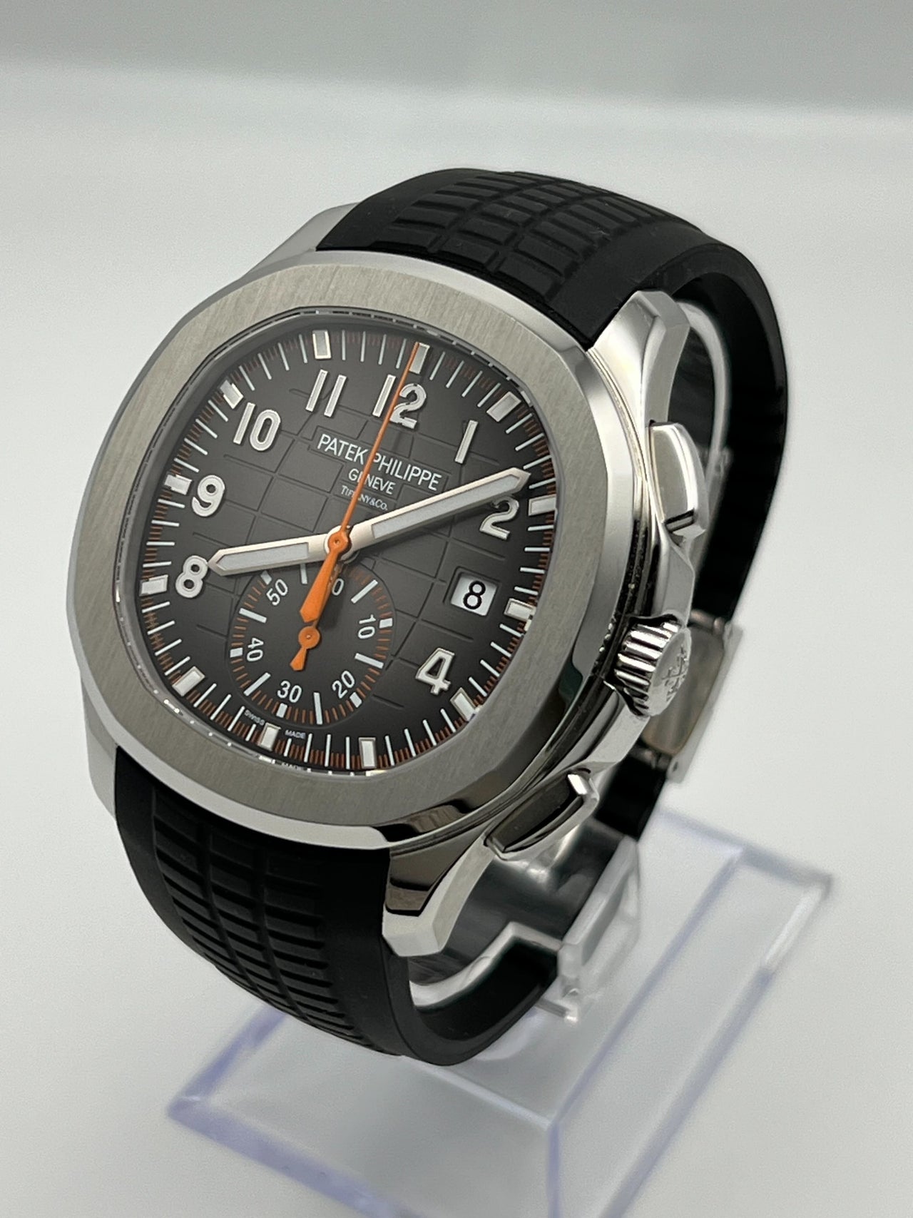 Patek Philippe Aquanaut 5968A 'Tiffany & Co.' Stainless Steel Black Dial Chronograph