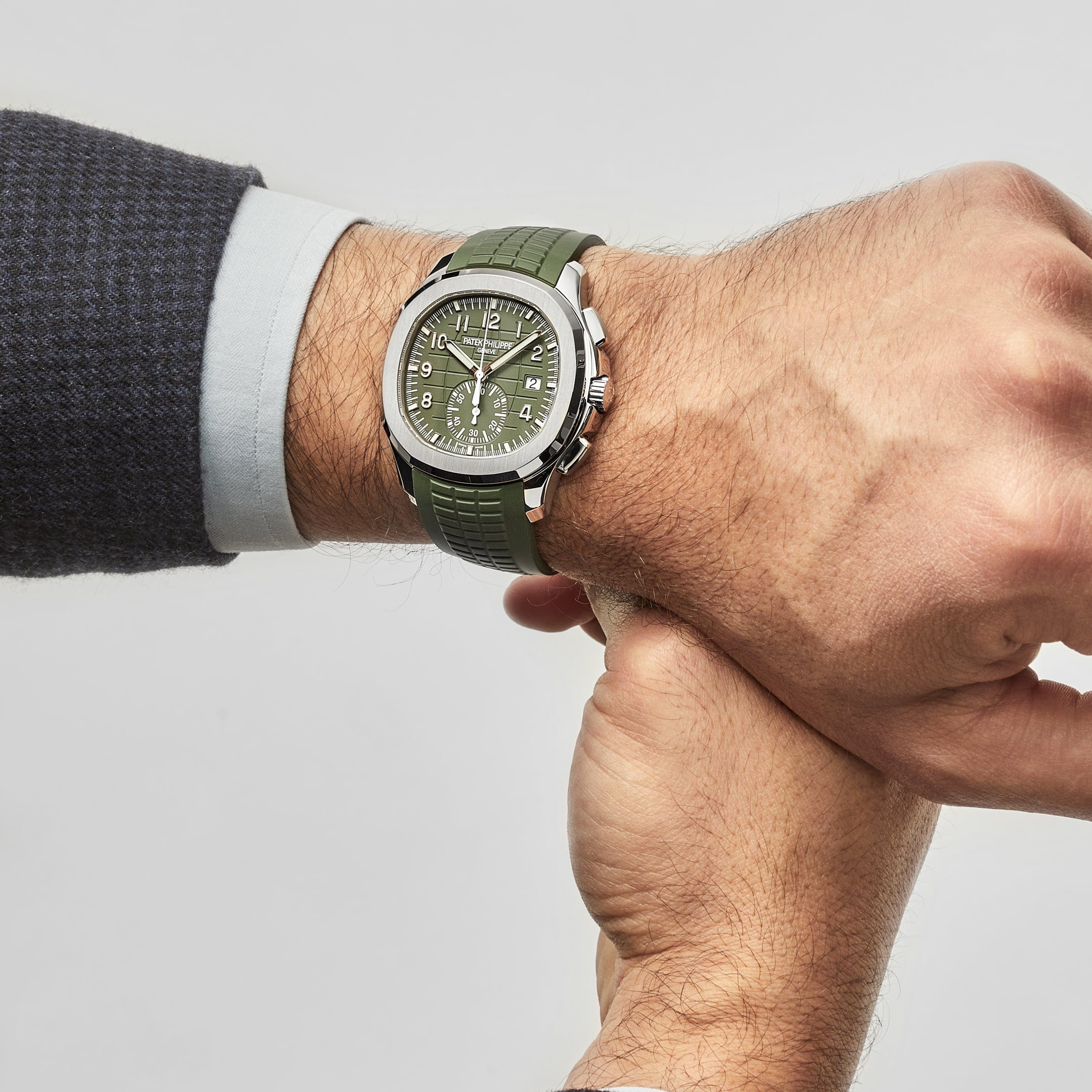 Patek Philippe Aquanaut 5968G-010 Chronograph White Gold Khaki