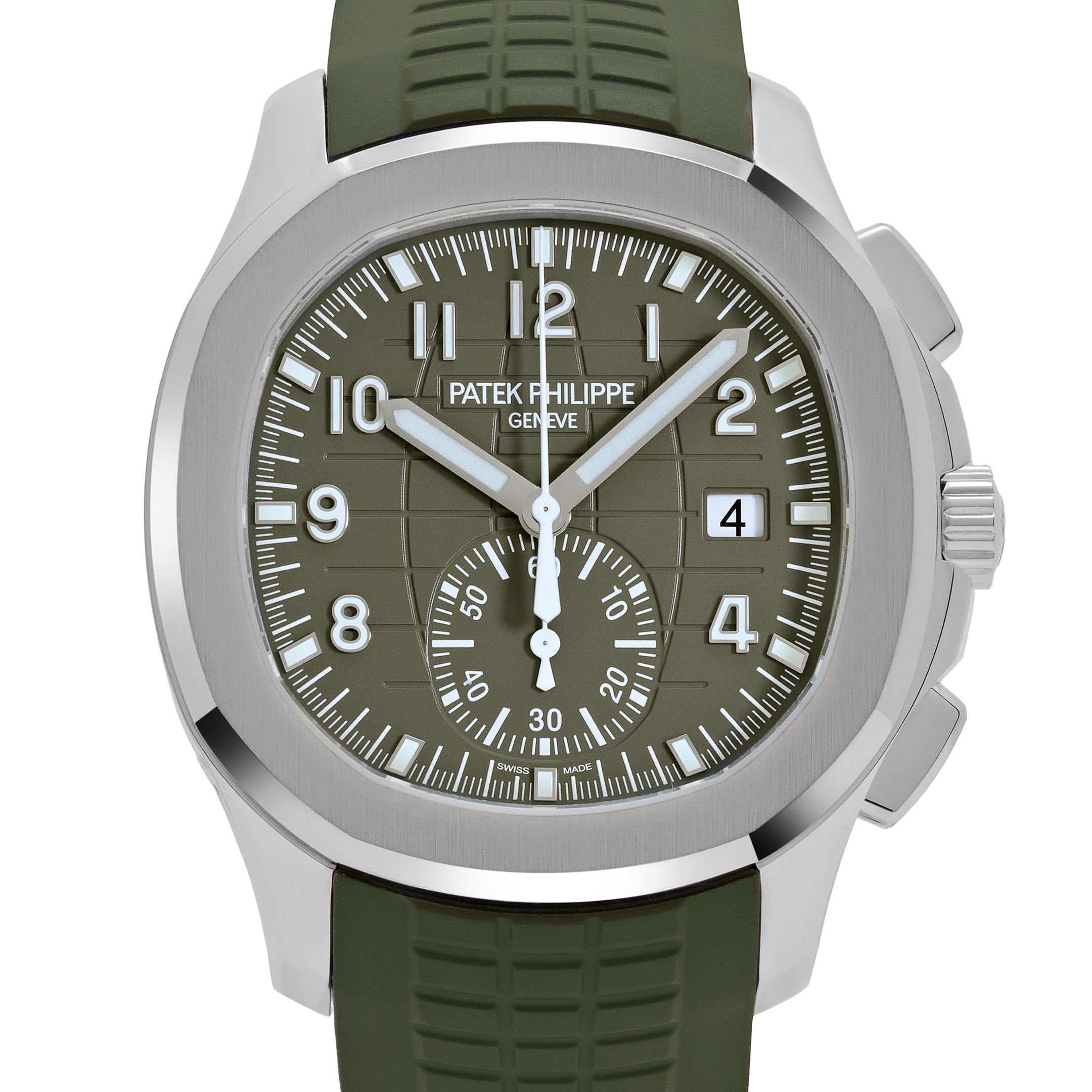 Patek Philippe Aquanaut 5968G-010 Chronograph White Gold Khaki Green Dial (2021)