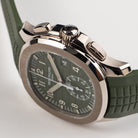Patek Philippe Aquanaut 5968G-010 Chronograph White Gold Khaki Green Dial (2021)