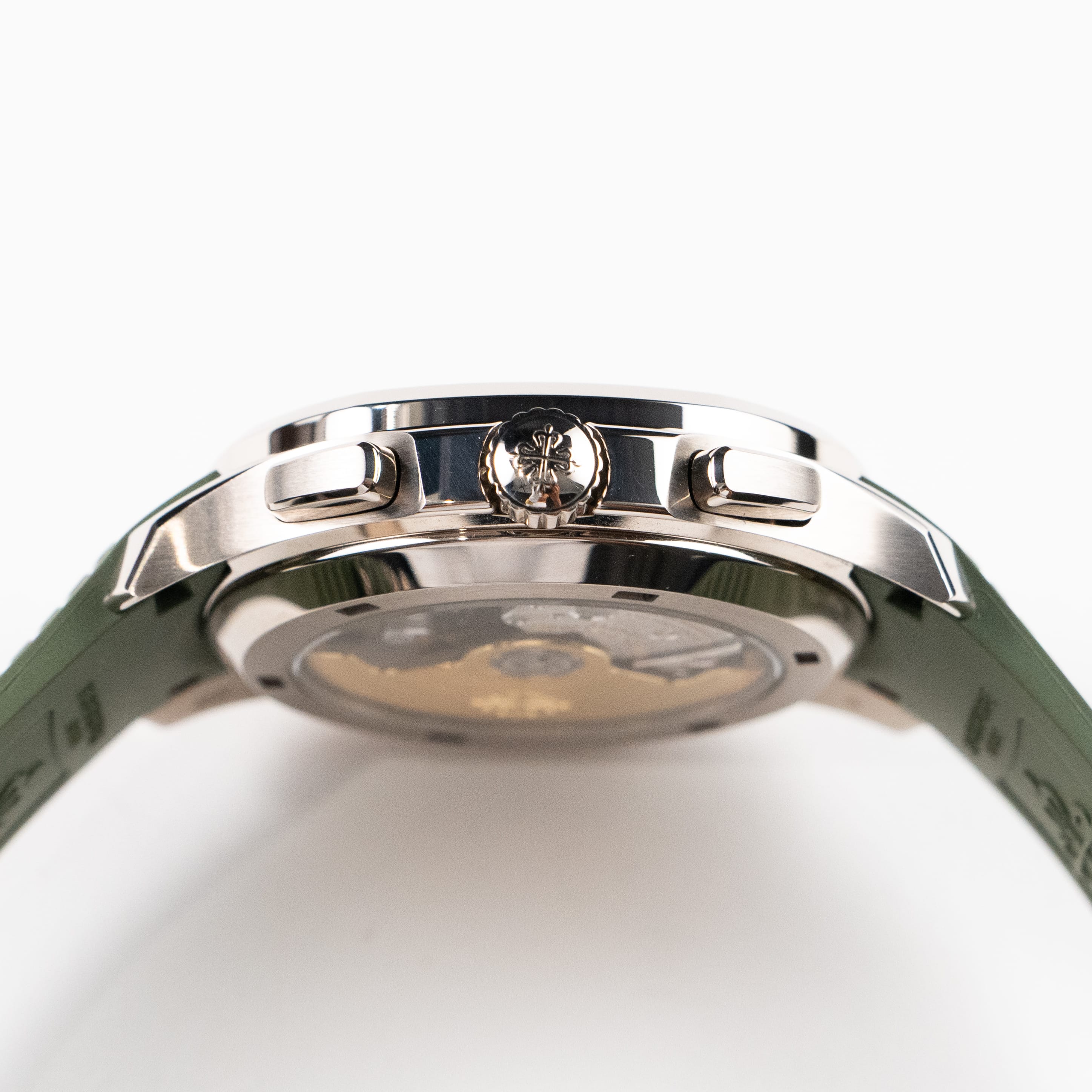 Patek Philippe Aquanaut 5968G-010 Chronograph White Gold Khaki Green Dial (2021)