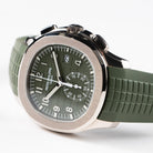 Patek Philippe Aquanaut 5968G-010 Chronograph White Gold Khaki Green Dial (2021)