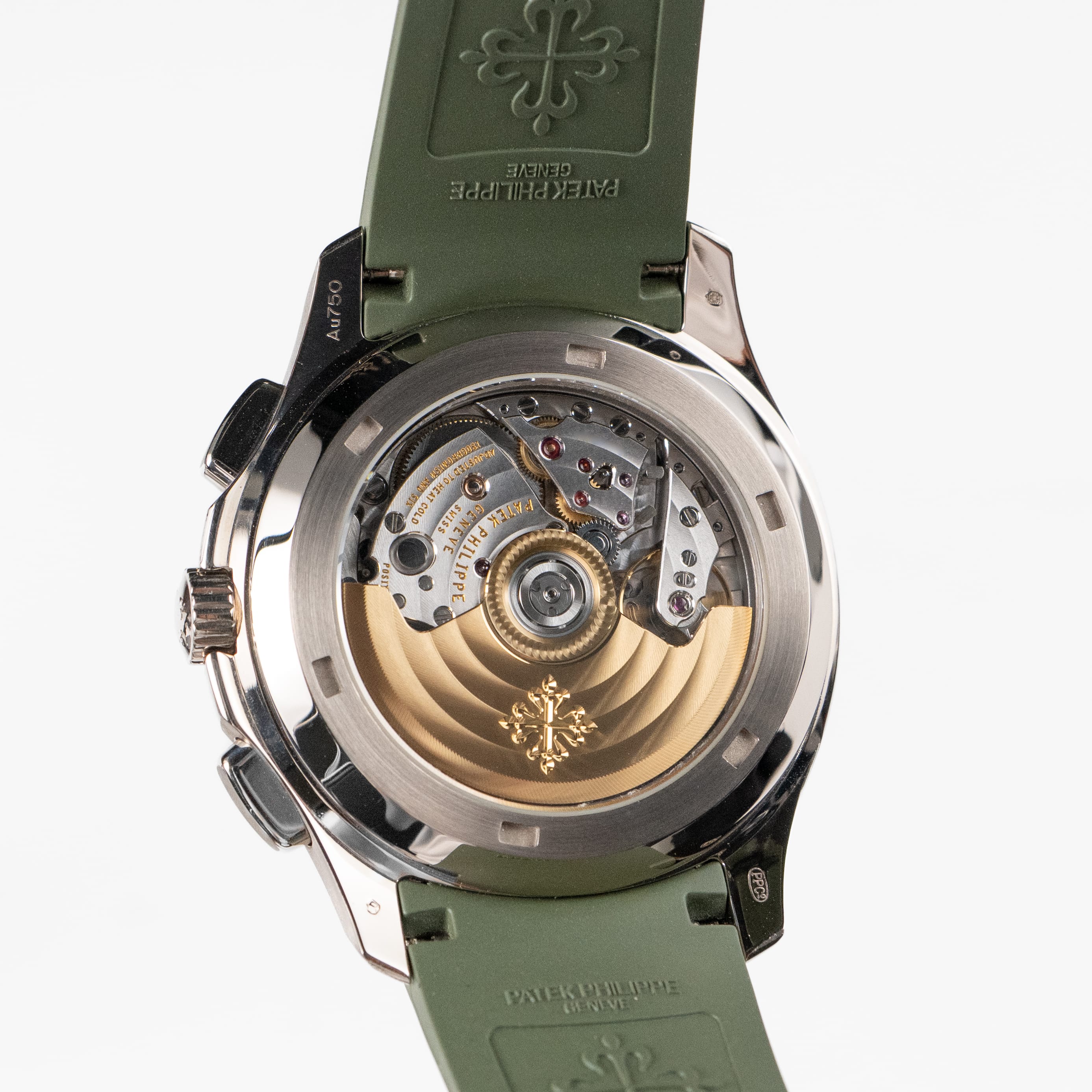 Patek Philippe Aquanaut 5968G-010 Chronograph White Gold Khaki Green Dial (2021)