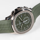 Patek Philippe Aquanaut 5968G-010 Chronograph White Gold Khaki Green Dial (2021)