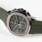 Patek Philippe Aquanaut 5968G-010 Chronograph White Gold Khaki Green Dial (2021)