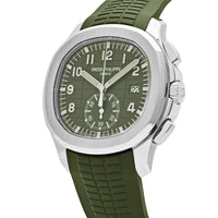 Thumbnail for Patek Philippe Aquanaut 5968G-010 Chronograph White Gold Khaki Green Dial (2021)