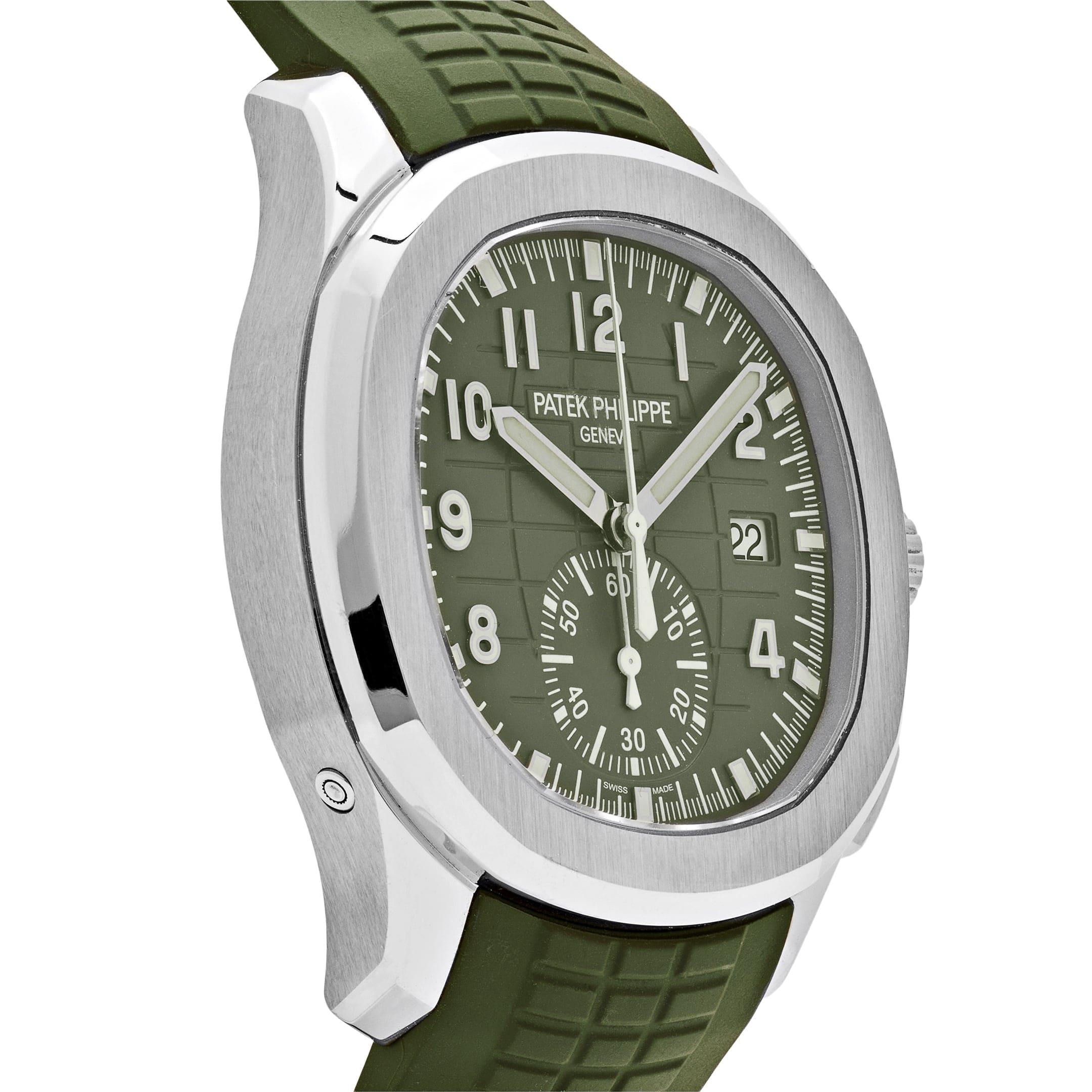 Patek Philippe Aquanaut 5968G-010 Chronograph White Gold Khaki Green Dial (2023)