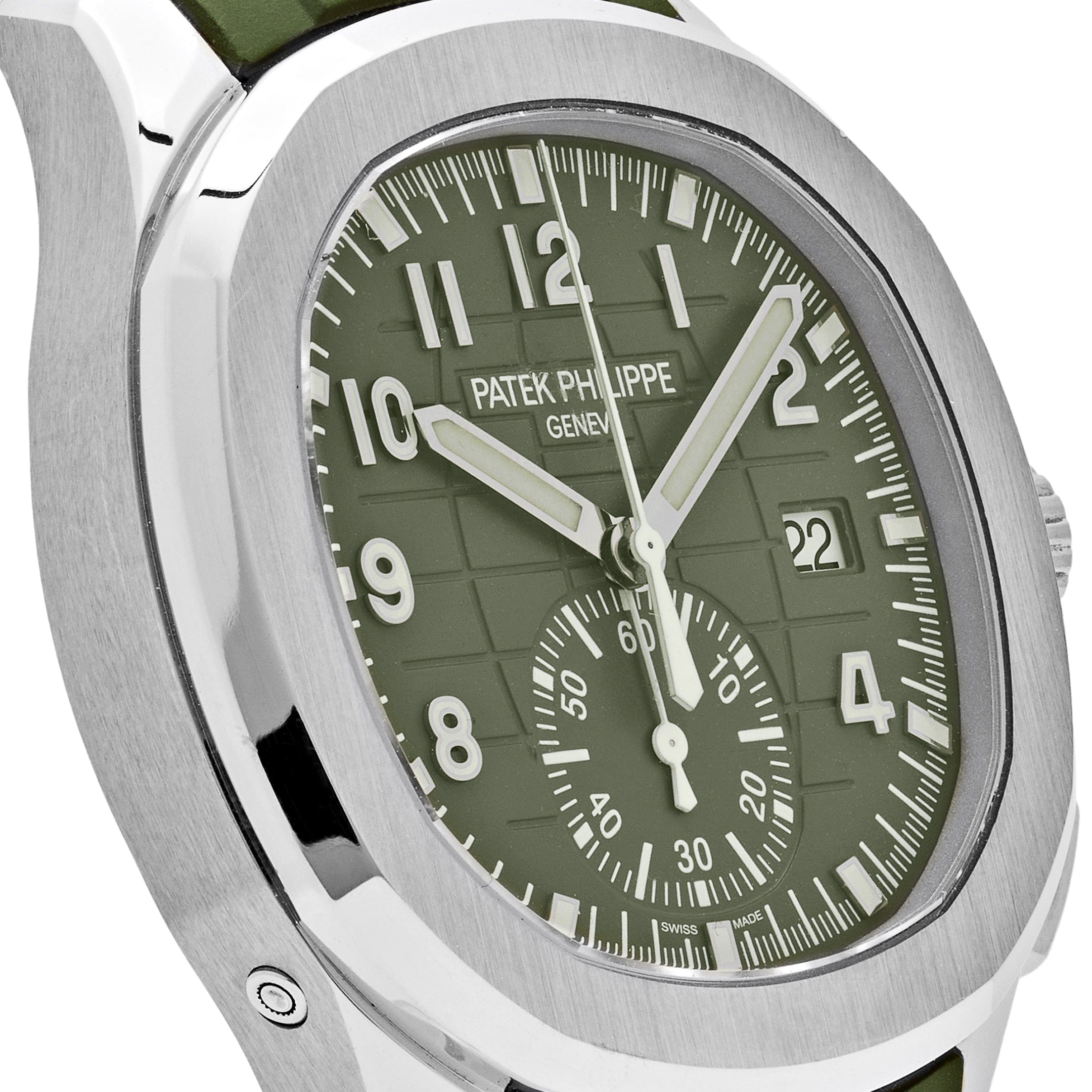 Patek Philippe Aquanaut 5968G-010 Chronograph White Gold Khaki Green Dial (2023)