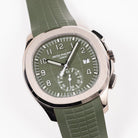 Patek Philippe Aquanaut 5968G-010 Chronograph White Gold Khaki Green Dial (2024)