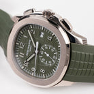 Patek Philippe Aquanaut 5968G-010 Chronograph White Gold Khaki Green Dial (2024)