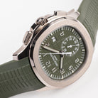 Patek Philippe Aquanaut 5968G-010 Chronograph White Gold Khaki Green Dial (2024)