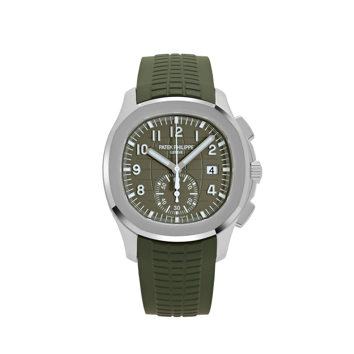 Patek Philippe Aquanaut 5968G-010 Chronograph White Gold Khaki Green Dial (2025)