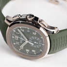 Patek Philippe Aquanaut 5968G-010 Chronograph White Gold Khaki Green Dial (2025)