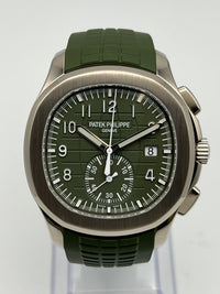 Thumbnail for Patek Philippe Aquanaut 5968G-010 Chronograph White Gold Khaki Green Dial