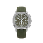 Patek Philippe Aquanaut 5968G-010 Chronograph White Gold Khaki Green Dial Uncut