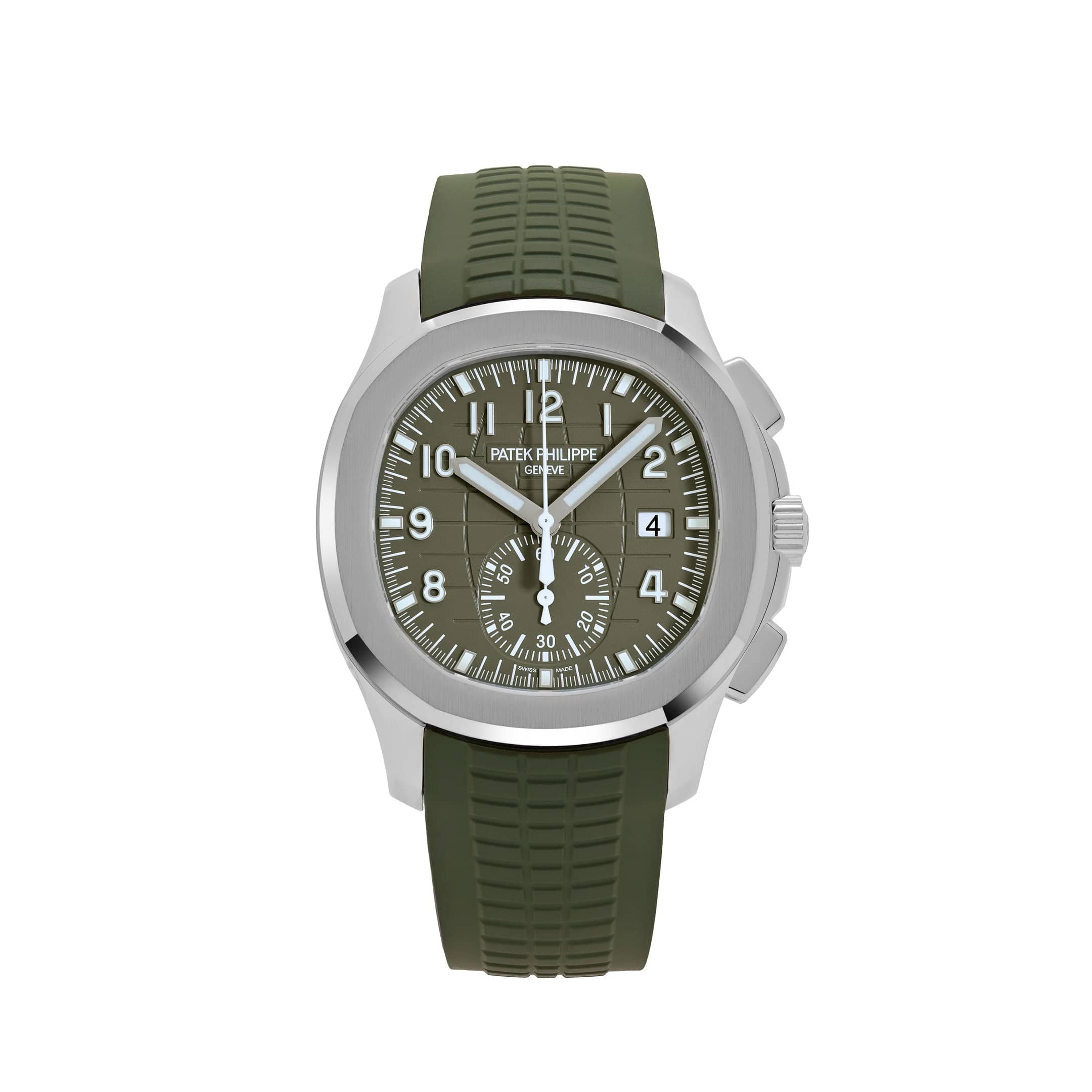 Patek Philippe Aquanaut 5968G-010 Chronograph White Gold Khaki Green Dial Uncut