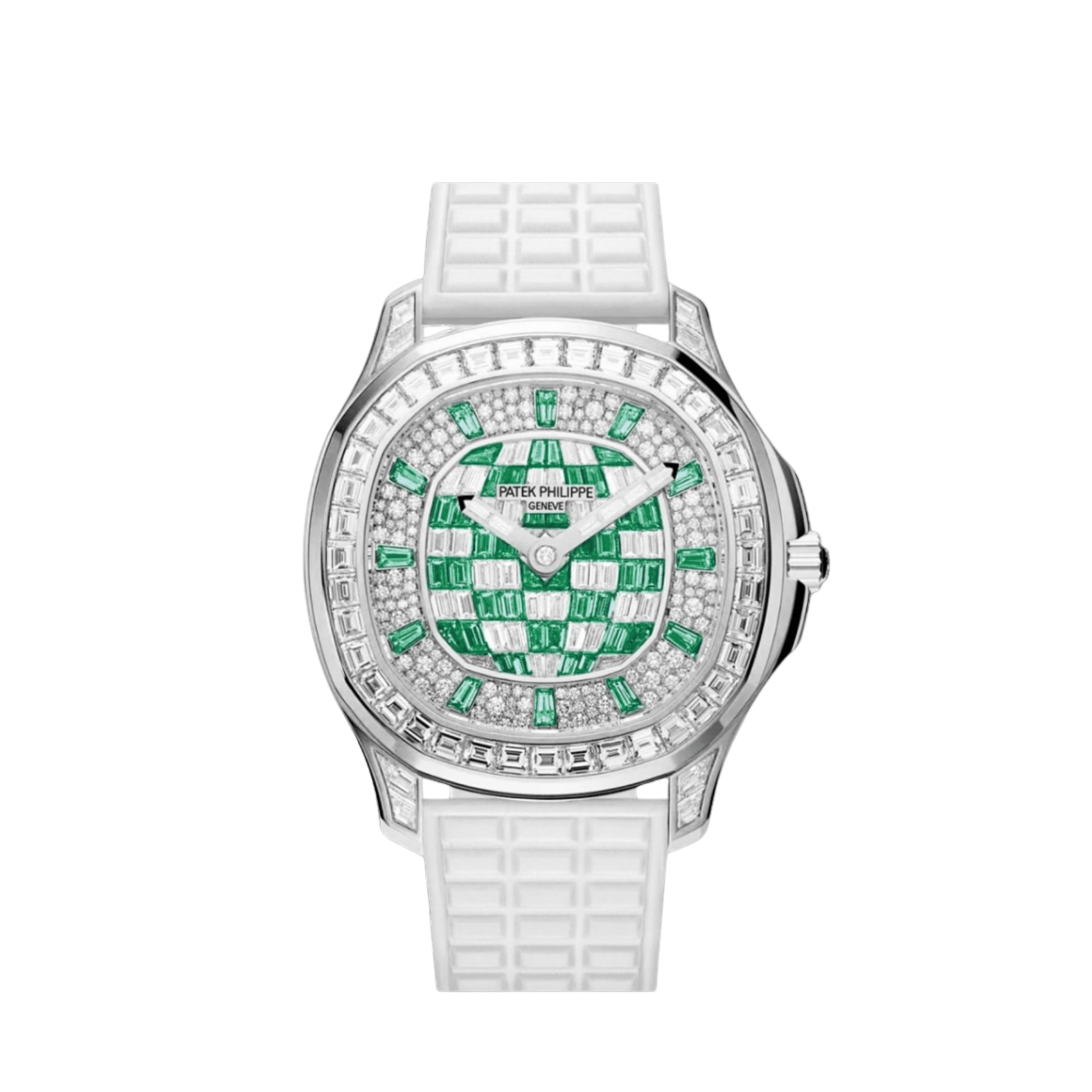 Patek Philippe Aquanaut Luce 5062/450G-010 'Haute Joaillerie' White Gold Diamond Emerald Dial