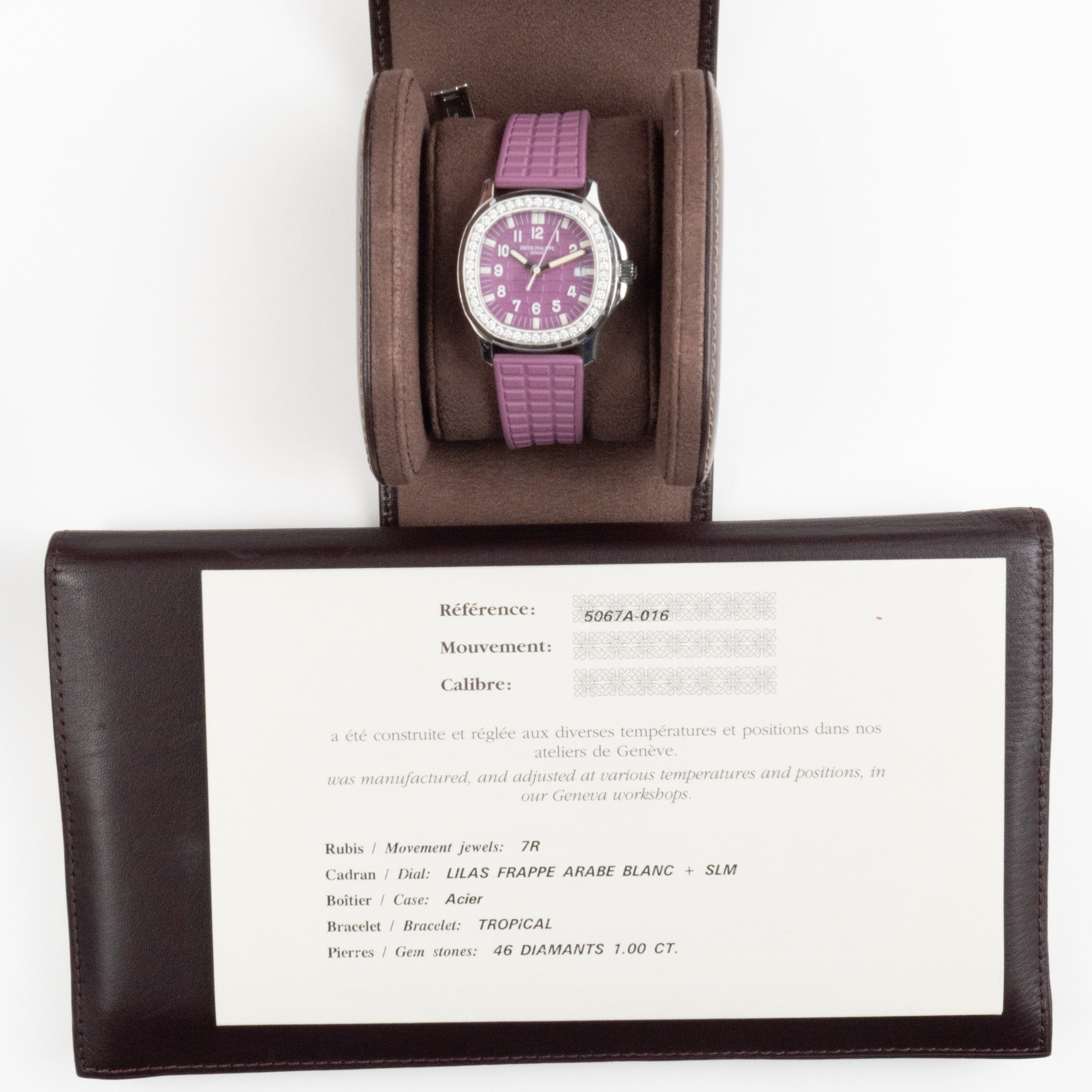 Patek Philippe Aquanaut Luce 5067A-016 'Ladies' Stainless Steel Pink Dial Diamond Bezel (2010)