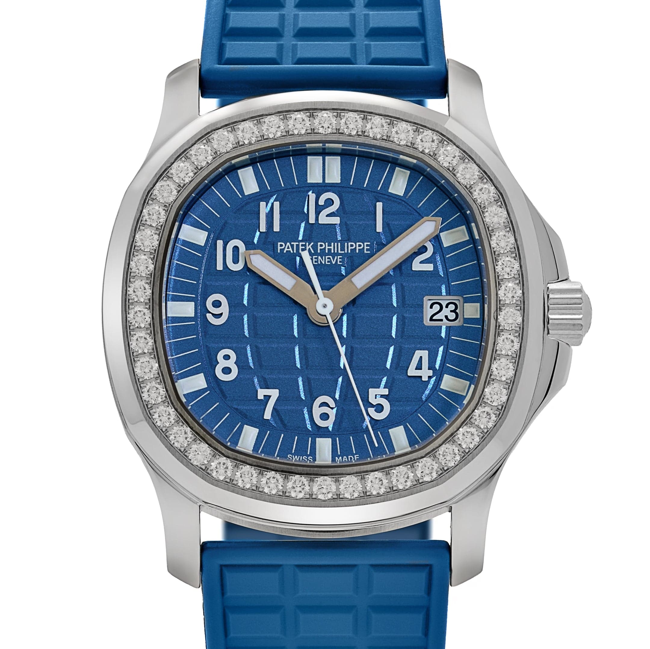 Patek Philippe Aquanaut Luce 5067A-022 'Ladies' Stainless Steel Blue Dial Diamond Bezel (2015)