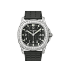 Patek Philippe Aquanaut Luce 5069G-001 'Ladies' White Gold Black Dial Diamond Bezel