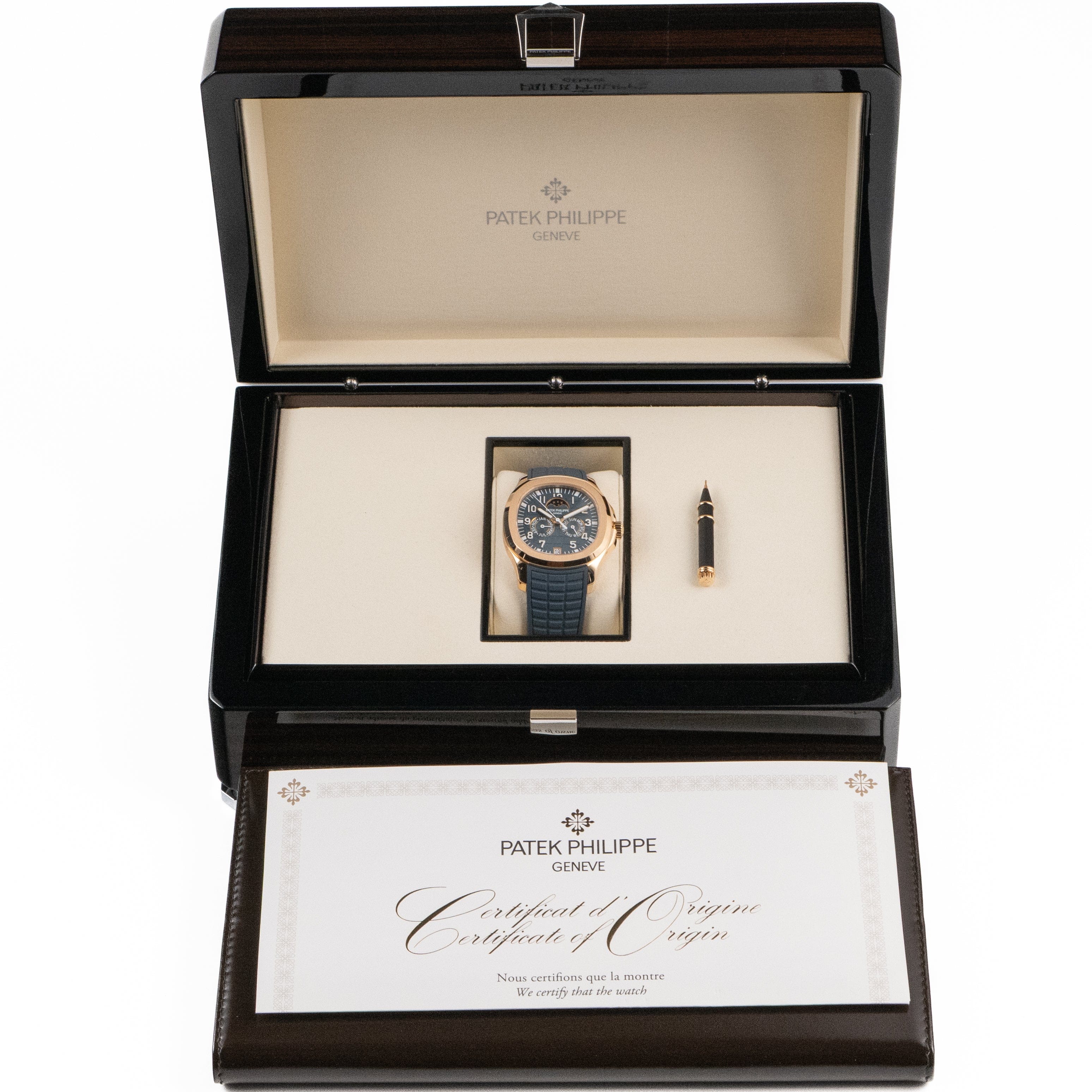 Patek Philippe Aquanaut Luce 5261R-001 Annual Calendar Moon Phases Rose Gold Blue-Gray Dial (2025)