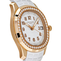 Thumbnail for Luxury Watch Patek Philippe Aquanaut Luce Rose Gold Diamond Bezel White Dial 5268/200R-001 Wrist Aficionado