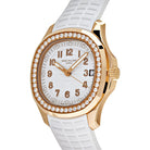 Luxury Watch Patek Philippe Aquanaut Luce Rose Gold Diamond Bezel White Dial 5268/200R-001 Wrist Aficionado