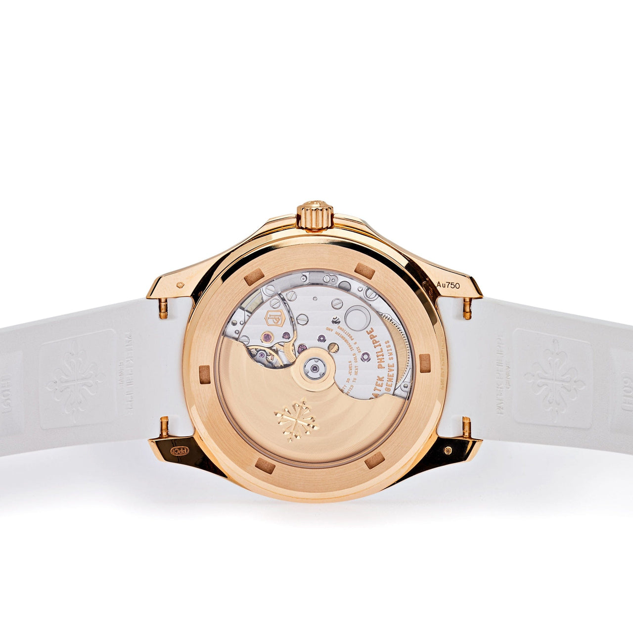 Luxury Watch Patek Philippe Aquanaut Luce Rose Gold Diamond Bezel White Dial 5268/200R-001 Wrist Aficionado