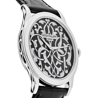 Thumbnail for Patek Philippe Calatrava Platinum Engraved Black Dial 5088/100P-001 Wrist Aficionado