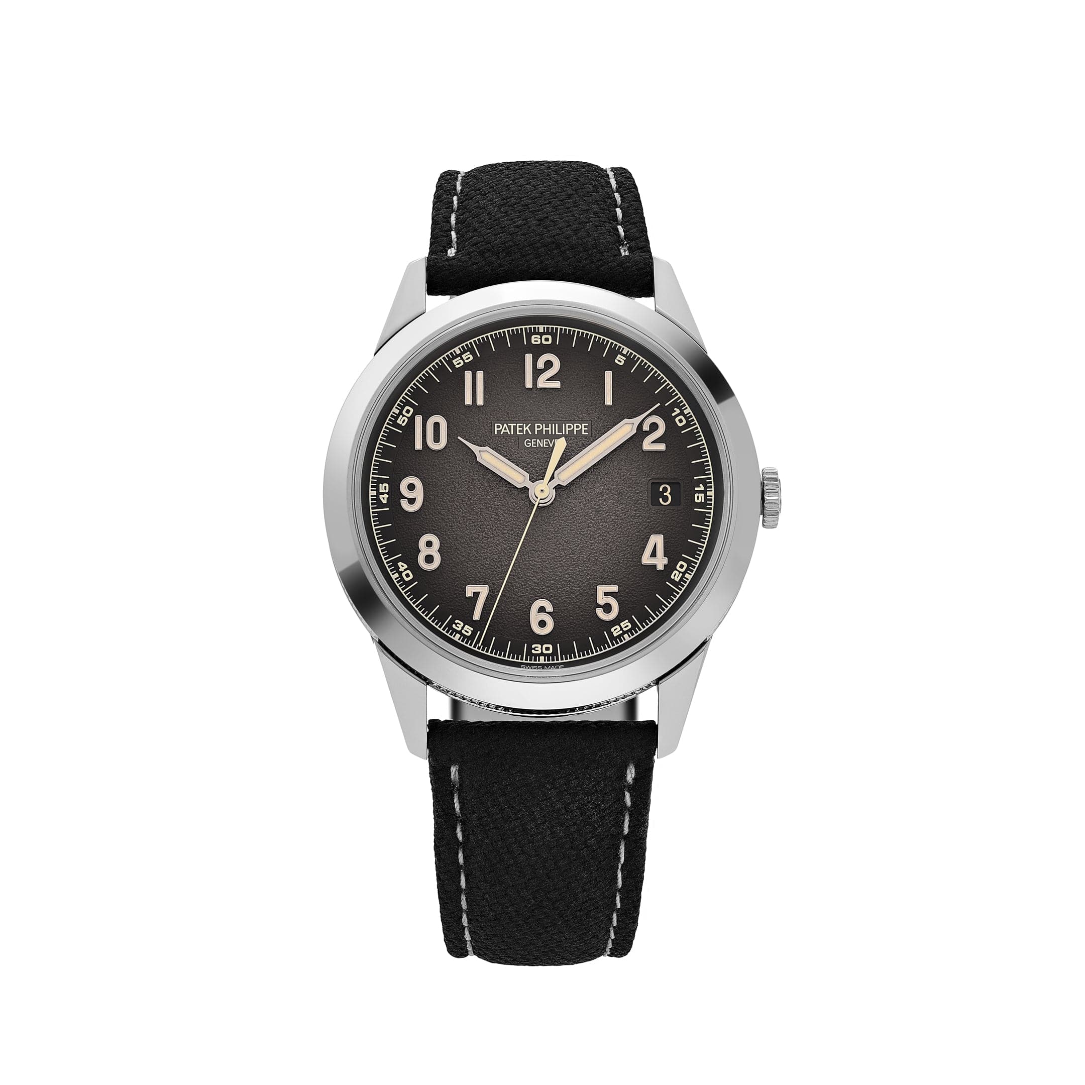 PATEK PHILIPPEノベルティー非売品ウォレットキーリング、ミラー付き Patek Philippe Calatrava 8-Day 5328G-001 White Gold Blue Dial