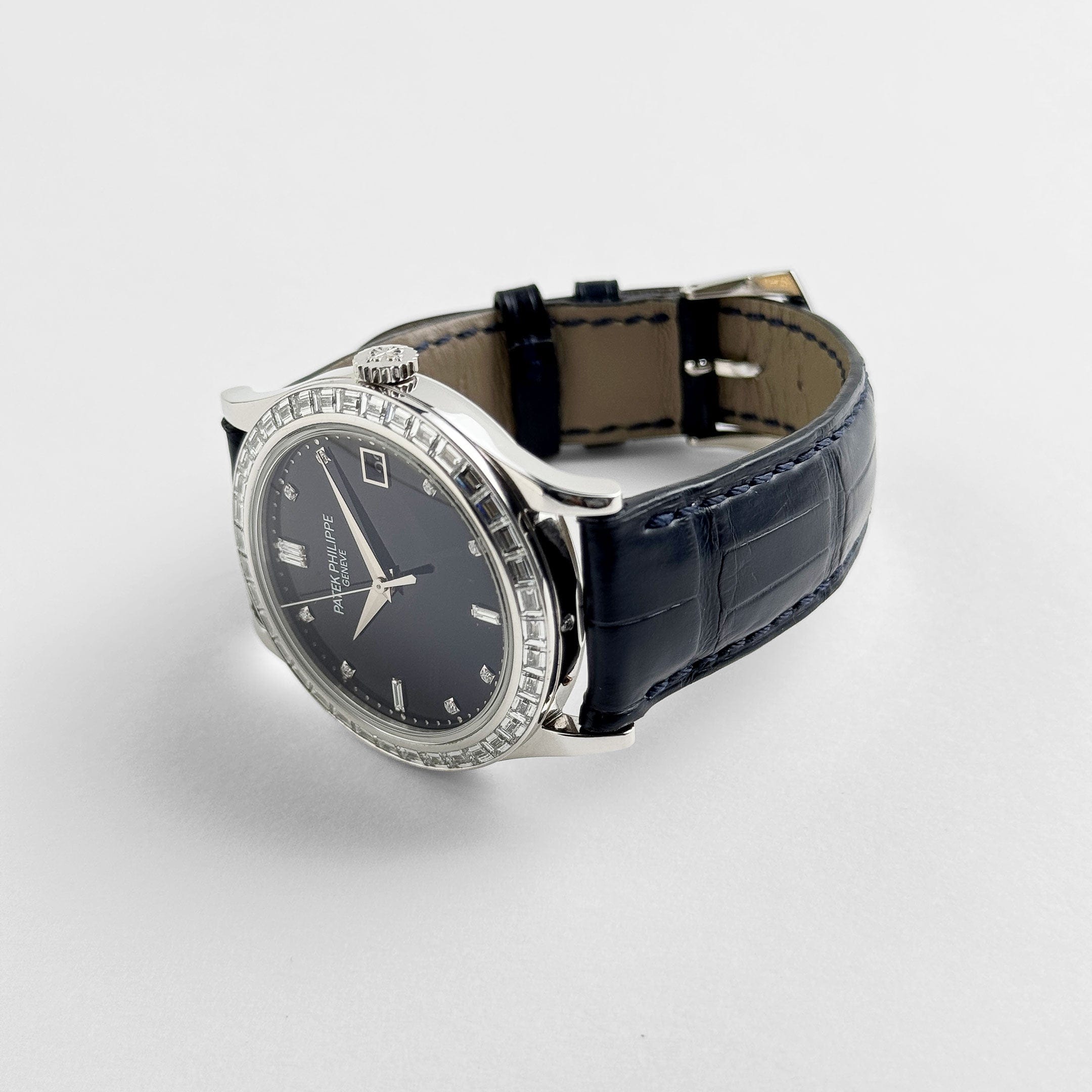 Patek Philippe Calatrava 5298P-012 Platinum Black Diamond Dial Diamond Bezel (2015)