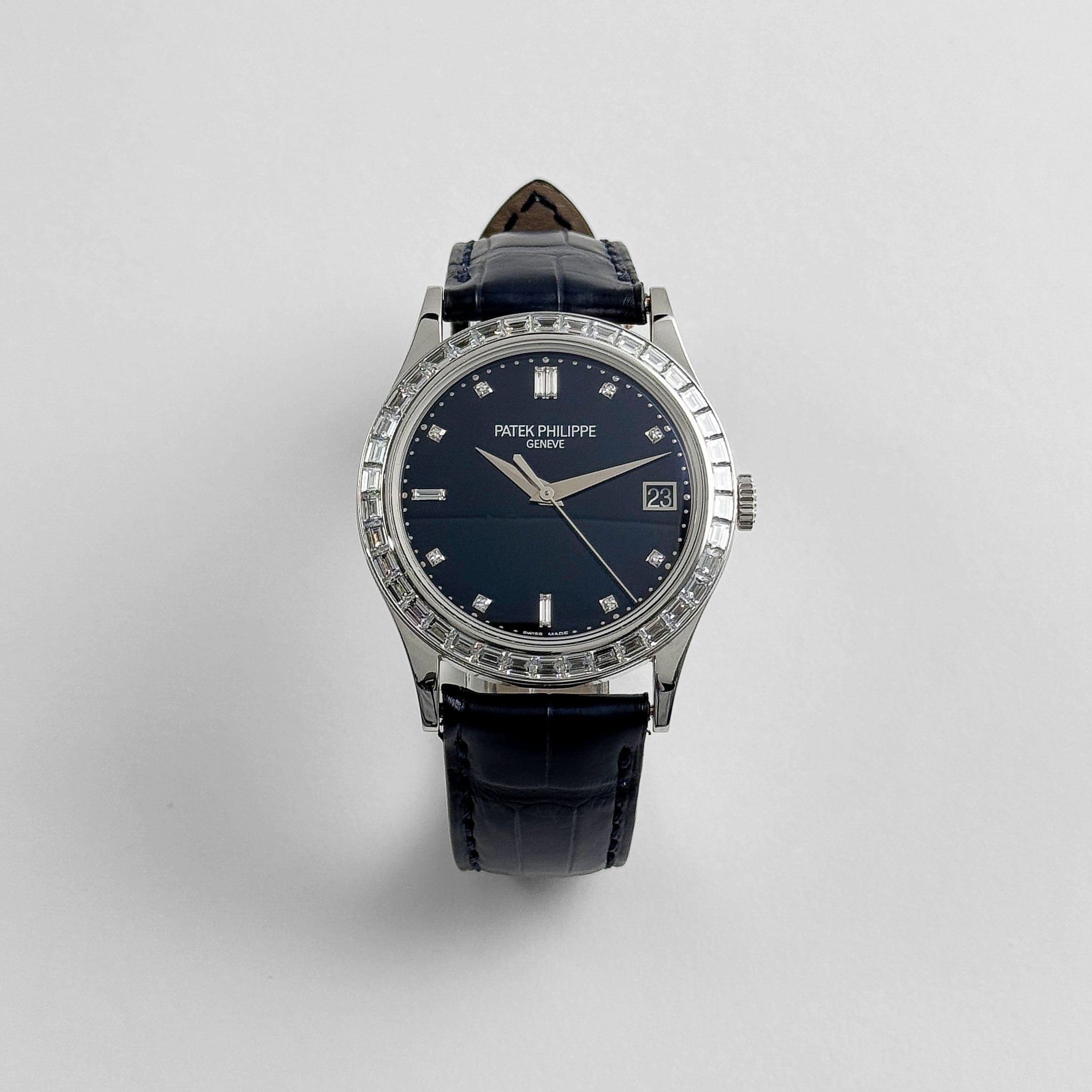 Patek Philippe Calatrava 5298P-012 Platinum Black Diamond Dial Diamond Bezel (2015)
