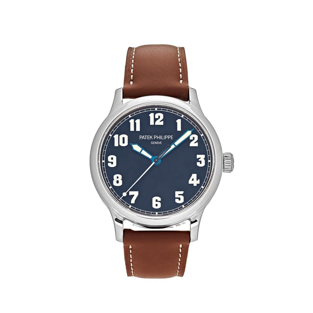 Luxury Watch Patek Philippe Limited Edition "New York" Calatrava Pilot Steel Blue Dial 5522A-001 Wrist Aficionado