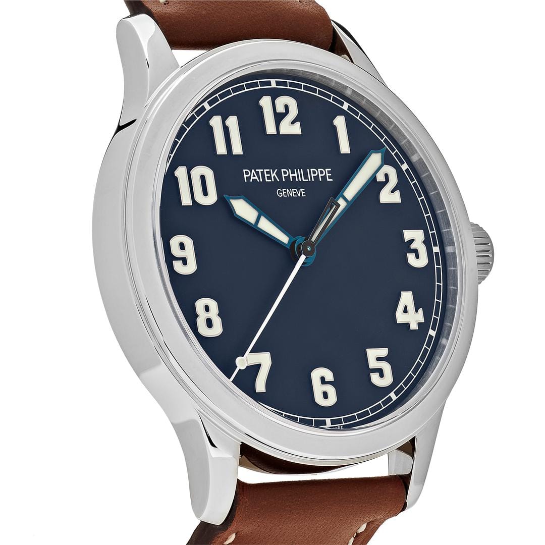 Luxury Watch Patek Philippe Limited Edition "New York" Calatrava Pilot Steel Blue Dial 5522A-001 Wrist Aficionado