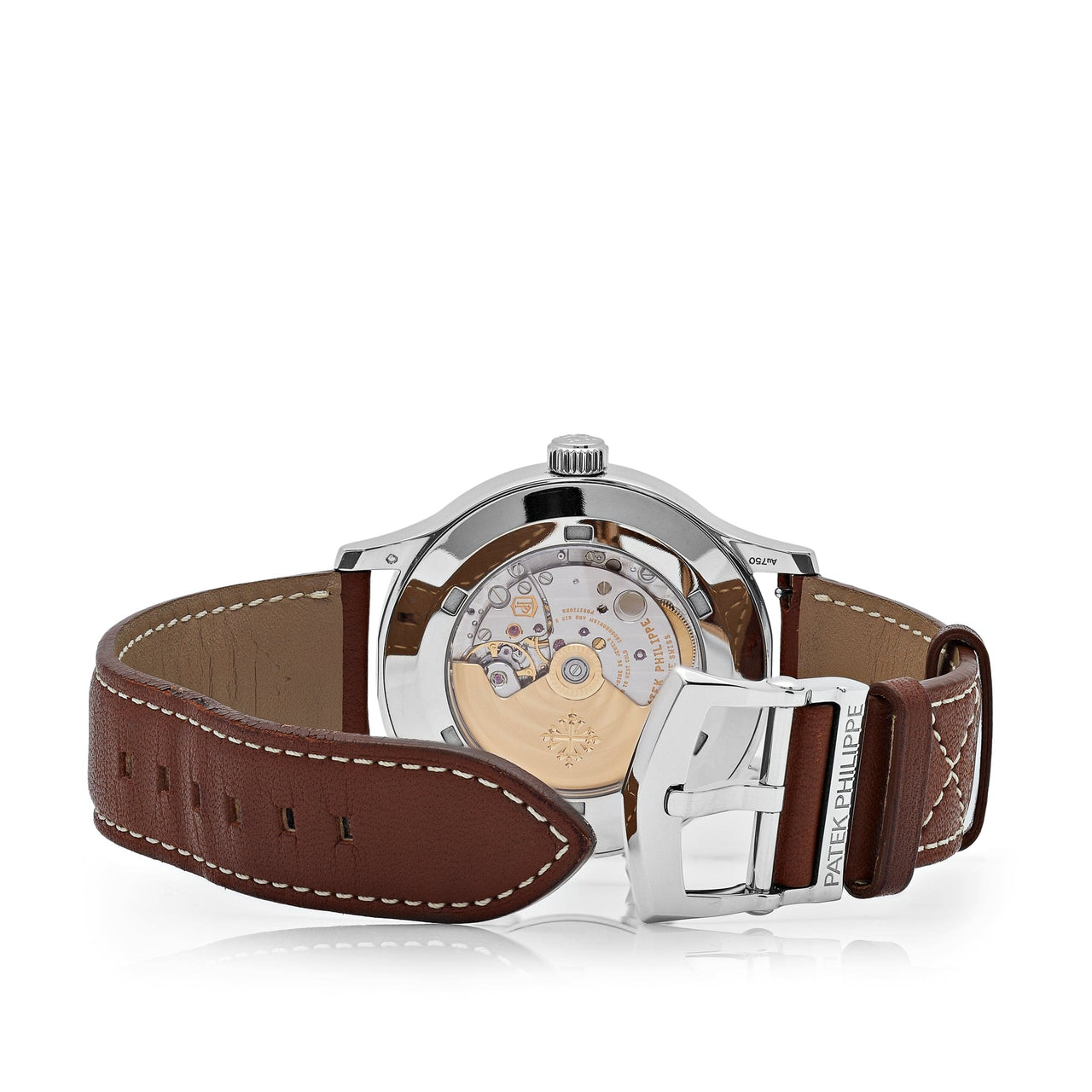 Luxury Watch Patek Philippe Calatrava Pilot Travel Time White Gold 5524G-001 Wrist Aficionado