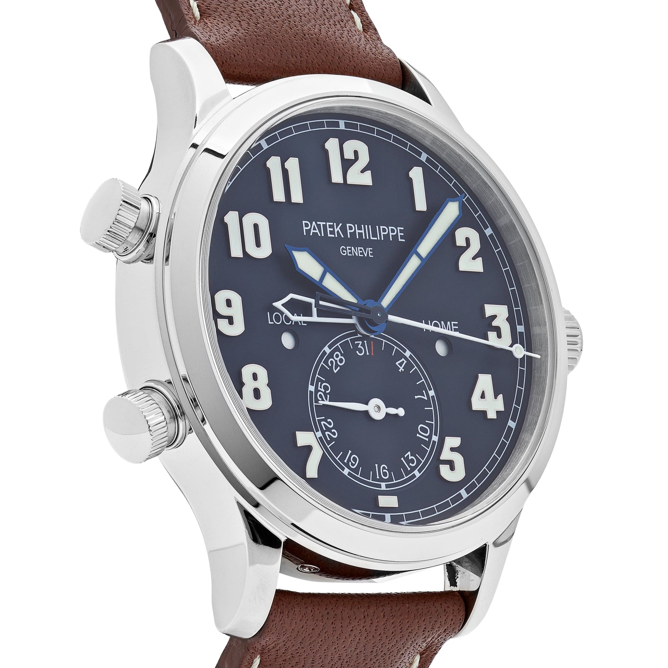 Patek Philippe Calatrava 5524G-001 'Pilot' Travel Time White Gold Blue Dial (2017)