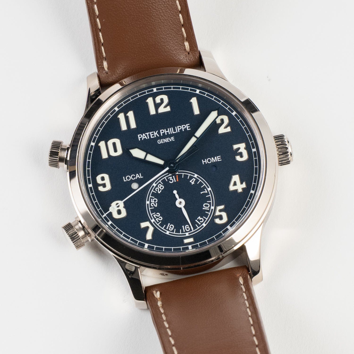 Patek Philippe Calatrava 5524G-001 'Pilot' Travel Time White Gold Blue Dial (2024)