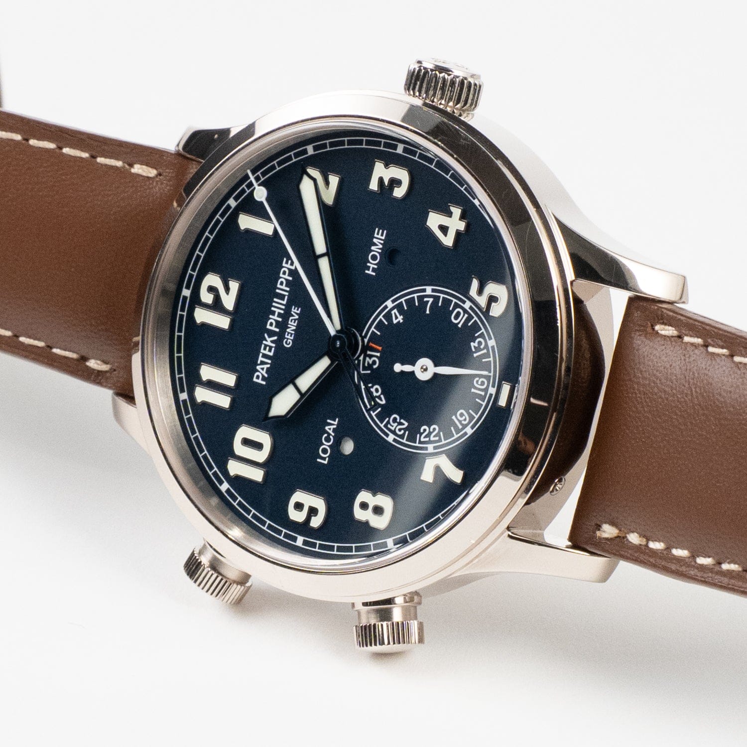 Patek Philippe Calatrava 5524G-001 'Pilot' Travel Time White Gold Blue Dial (2024)