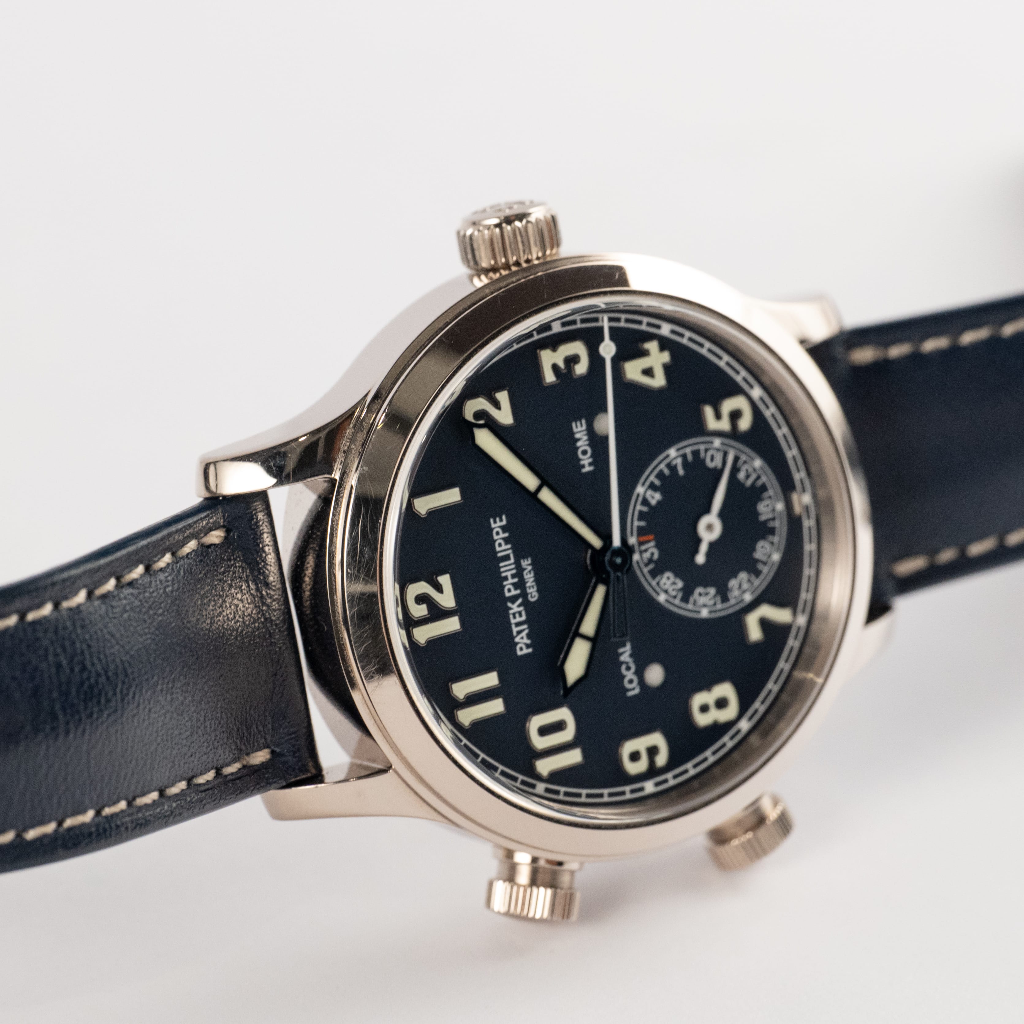 Patek Philippe Calatrava 7234G-001 'Pilot' Travel Time White Gold Blue Dial (2023)
