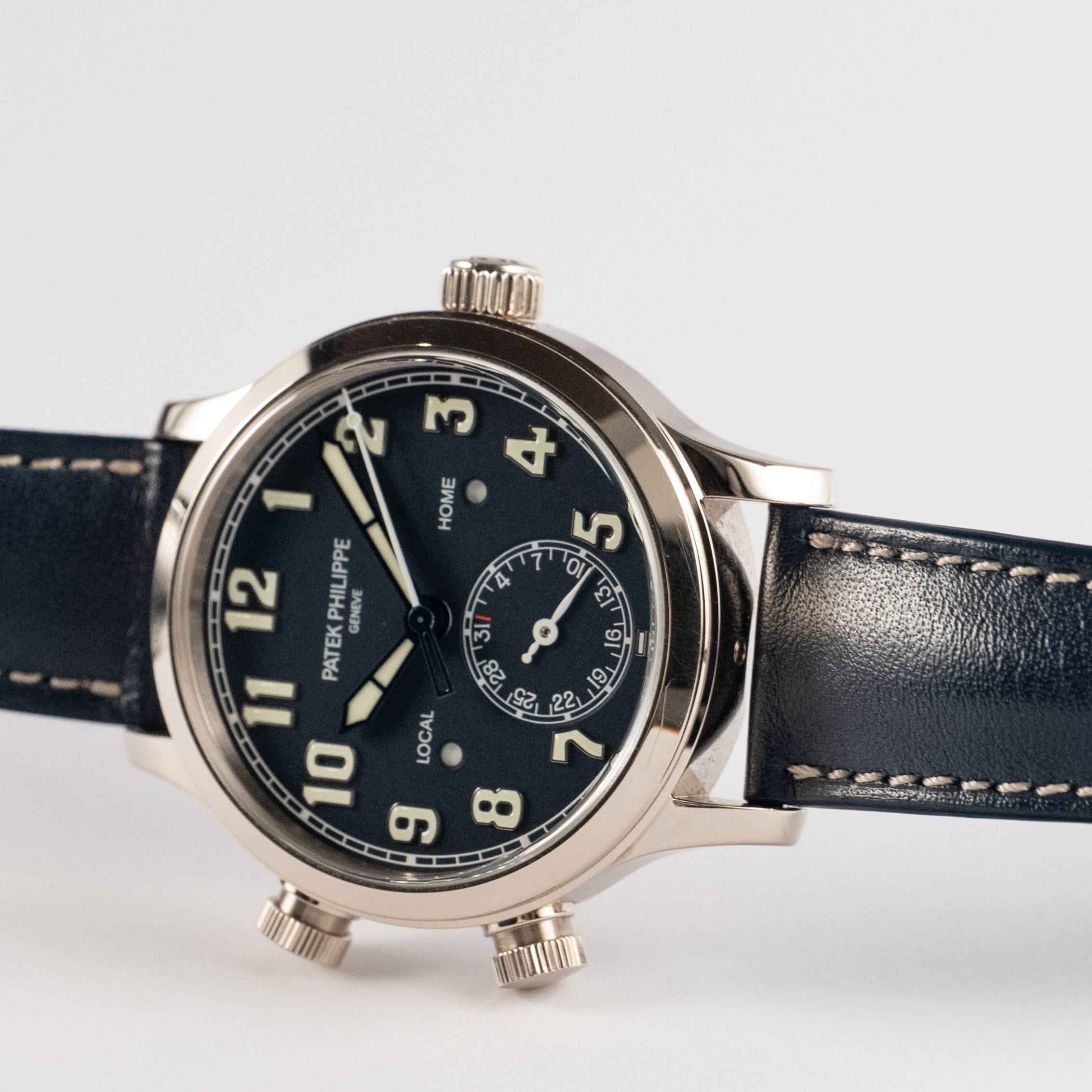 Patek Philippe Calatrava 7234G-001 'Pilot' Travel Time White Gold Blue Dial (2023)
