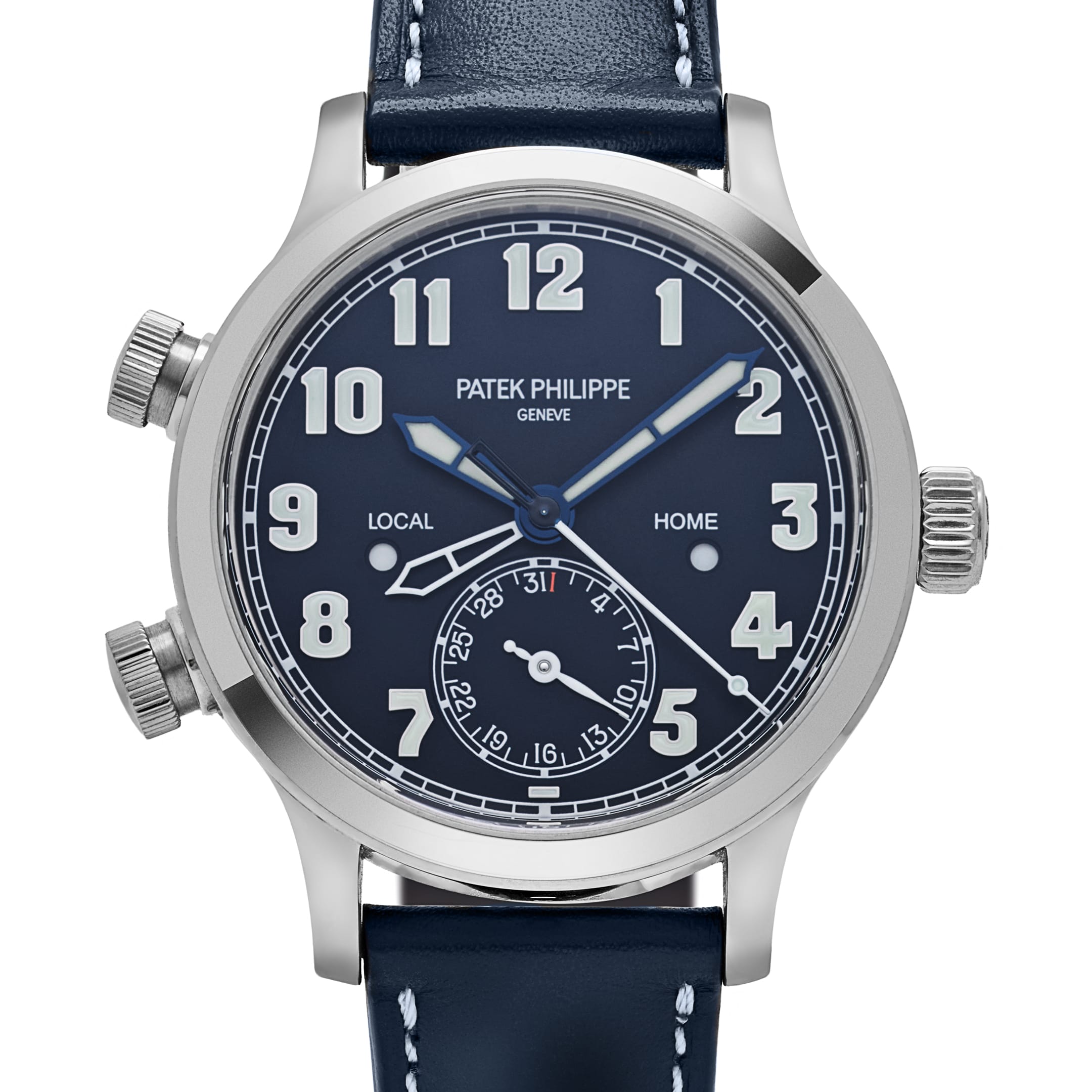 Patek Philippe Calatrava 7234G-001 'Pilot' Travel Time White Gold Blue Dial (2023)