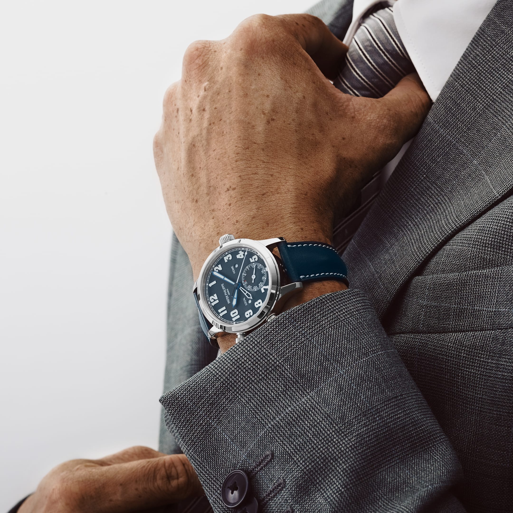 Patek Philippe Calatrava 7234G-001 'Pilot' Travel Time White Gold Blue Dial (2023)