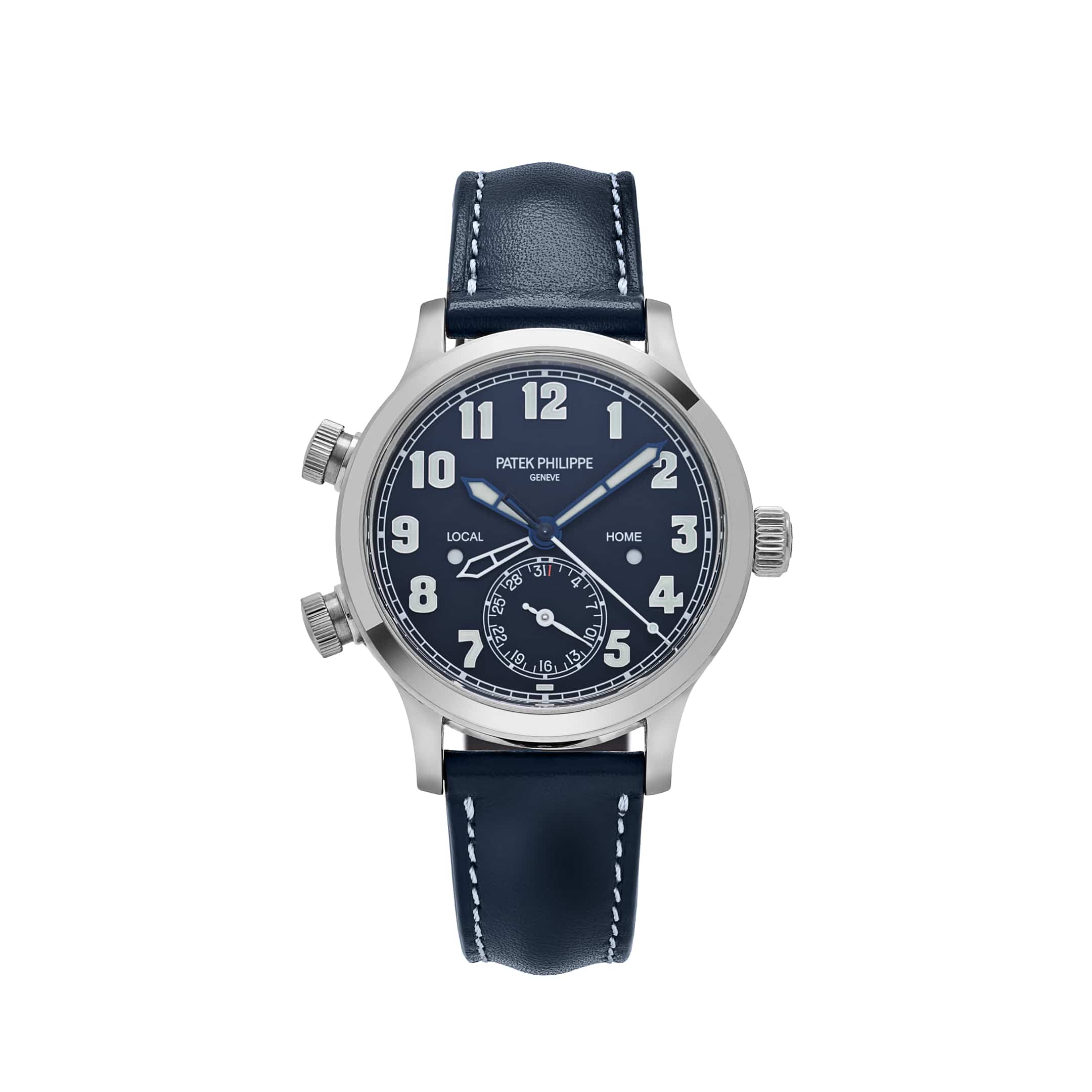 Patek Philippe Calatrava 7234G-001 'Pilot' Travel Time White Gold Blue Dial (2023)