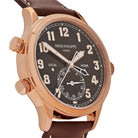 Luxury Watch Patek Philippe Calatrava Pilot Travel Time Rose Gold 5524R-001 (Draft) Wrist Aficionado