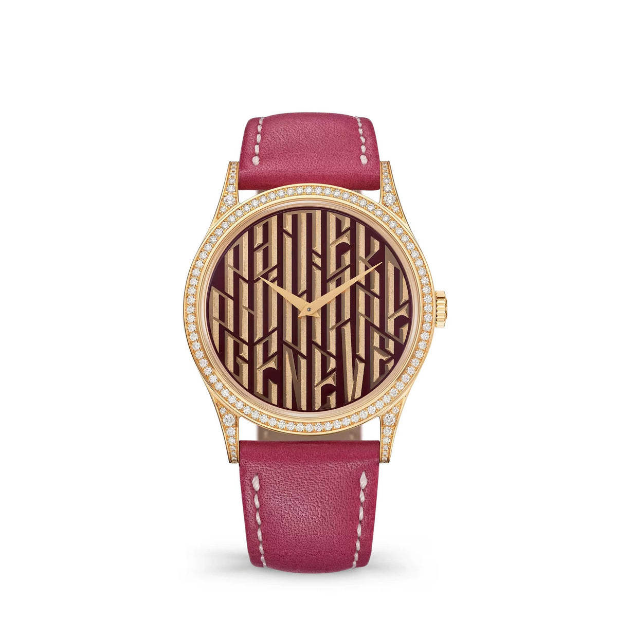 Patek Philippe Calatrava Rare Handcrafts 5077/100R-068 'Pink Typography' Rose Gold Champleve Enamel Dial Diamond Bezel Limited Edition of 10 (2026)