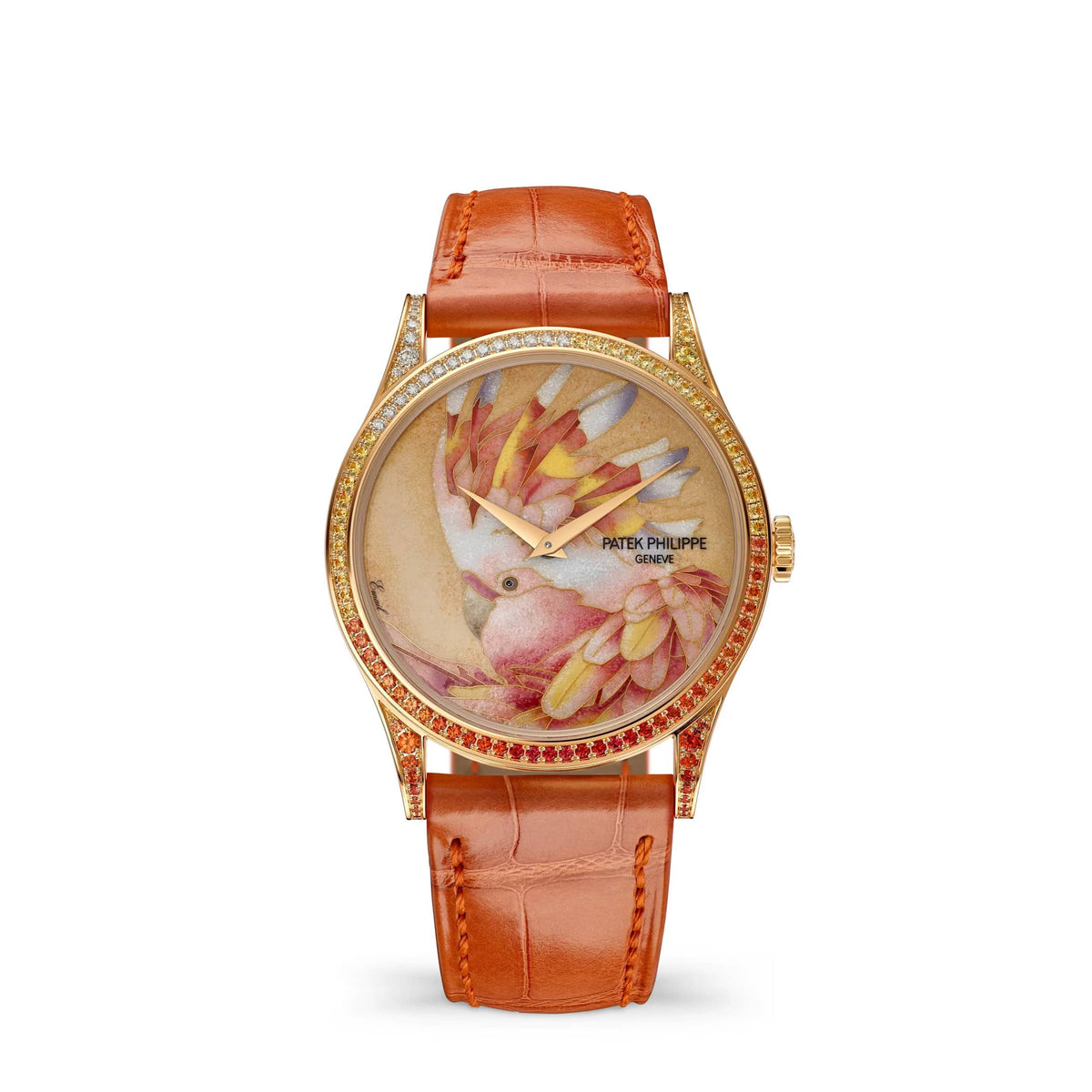 Patek Philippe Calatrava Rare Handcrafts 5077/210R-001 'Leadbeater's Cockatoo' Rose Gold Cloisonne Enamel Dial Diamond Sapphire Bezel Limited Edition of 10 (2026)